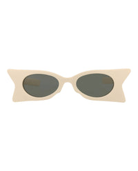 Gucci Gucci Womens Cat Eye Ivory Ivory Grey Fashion Designer Eyewear