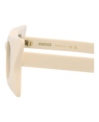 Gucci Gucci Womens Cat Eye Ivory Ivory Grey Fashion Designer Eyewear