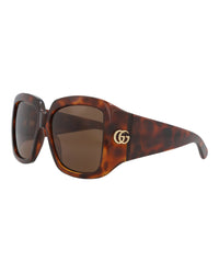 Gucci Gucci Womens Square/Rectangle Havana Havana Brown Fashion Designer Eyewear