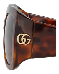 Gucci Gucci Womens Square/Rectangle Havana Havana Brown Fashion Designer Eyewear