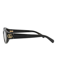 Gucci Womens Cat Eye Black Black Transparent Fashion Designer Eyewear