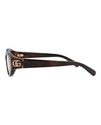 Gucci Womens Cat Eye Havana Havana Transparent Fashion Designer Eyewear