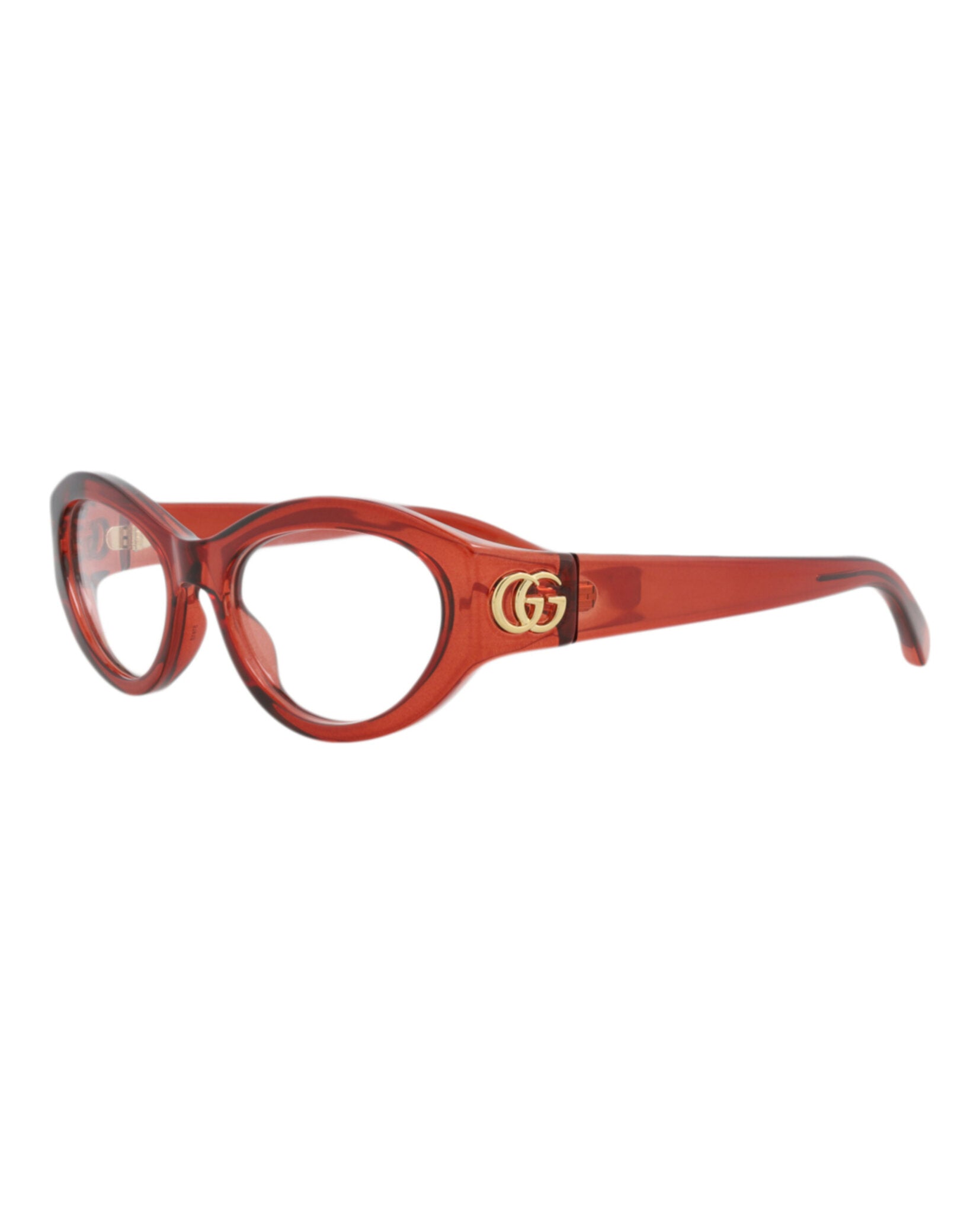 Gucci Womens Cat Eye Burgundy Burgundy Transparent Fashion Designer Eyewear