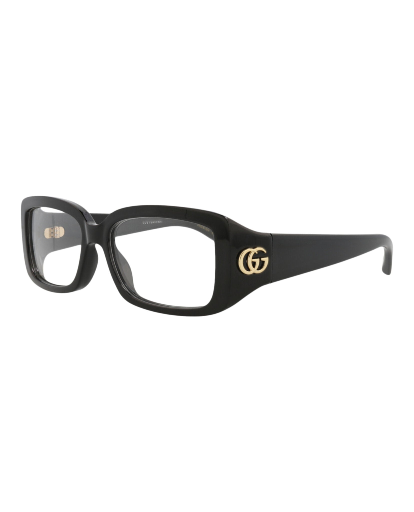 小物 archive GUCCI Square Design Eyewear Gucci Womens Square/Rectangle Black Black Transparent Fashion