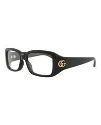 Gucci Womens Square/Rectangle Black Black Transparent Fashion Designer Eyewear