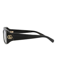 Gucci Womens Square/Rectangle Black Black Transparent Fashion Designer Eyewear