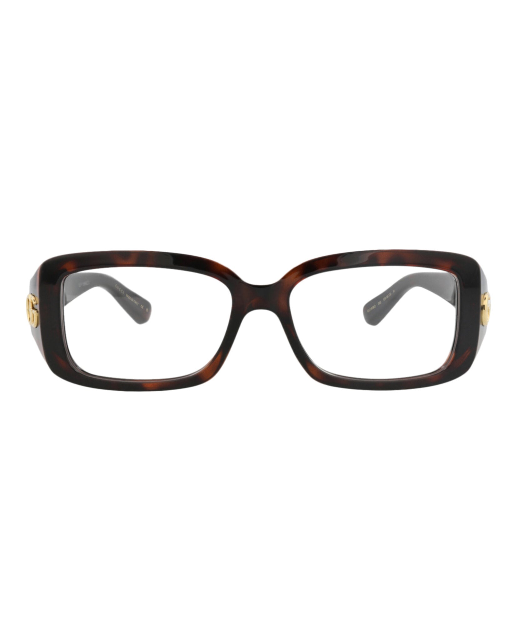 Gucci Womens Square/Rectangle Havana Havana Transparent Fashion Designer Eyewear