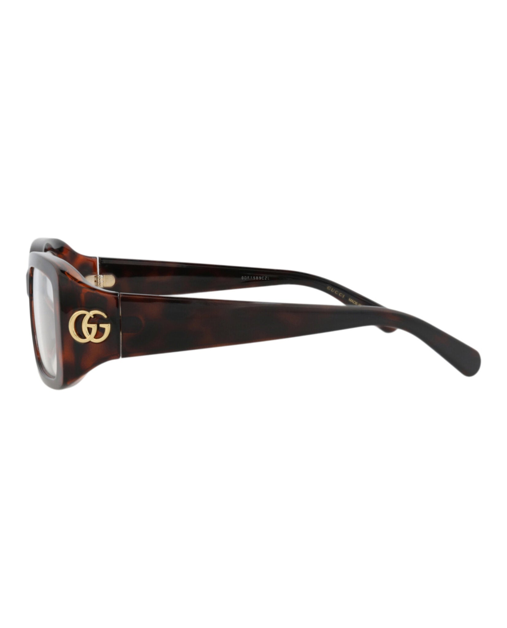 Gucci Womens Square/Rectangle Havana Havana Transparent Fashion Designer Eyewear