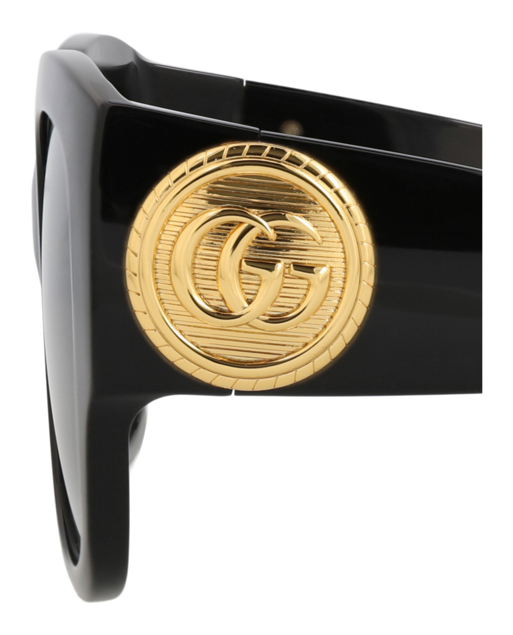 Gucci Gucci Womens Square/Rectangle Black Black Grey Fashion Designer Eyewear