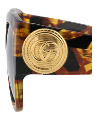 Gucci Gucci Womens Square/Rectangle Havana Havana Grey Fashion Designer Eyewear