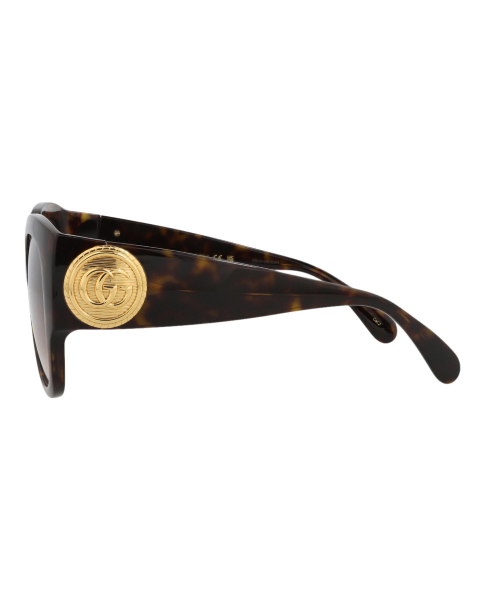 Gucci Womens Square/Rectangle Havana Havana Brown Fashion Designer Eyewear