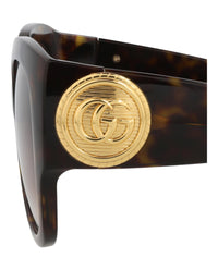 Gucci Womens Square/Rectangle Havana Havana Brown Fashion Designer Eyewear