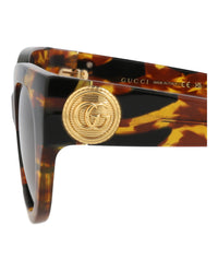Gucci Womens Cat Eye Havana Havana Brown Fashion Designer Eyewear