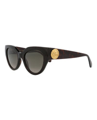 Gucci Gucci Womens Cat Eye Havana Havana Brown Fashion Designer Eyewear