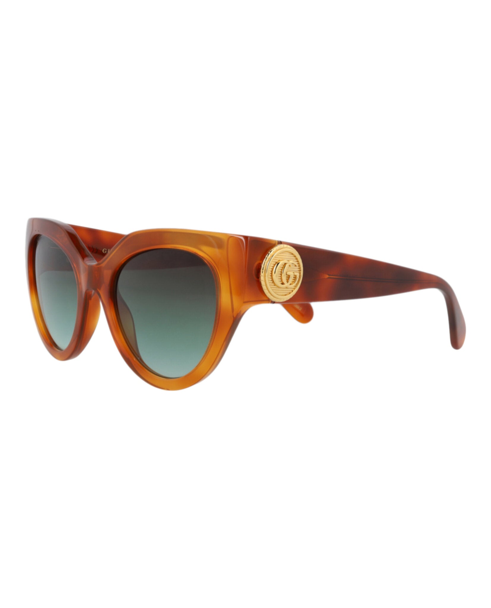 Gucci Gucci Womens Cat Eye Havana Havana Green Fashion Designer Eyewear