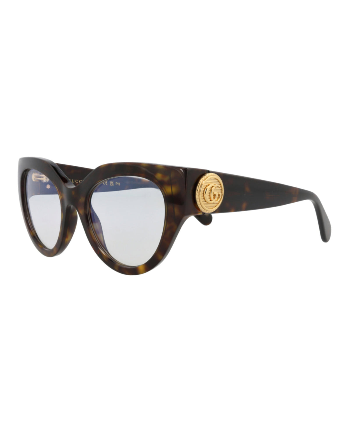 Gucci Gucci Womens Cat Eye Havana Havana Transparent Fashion Designer Eyewear