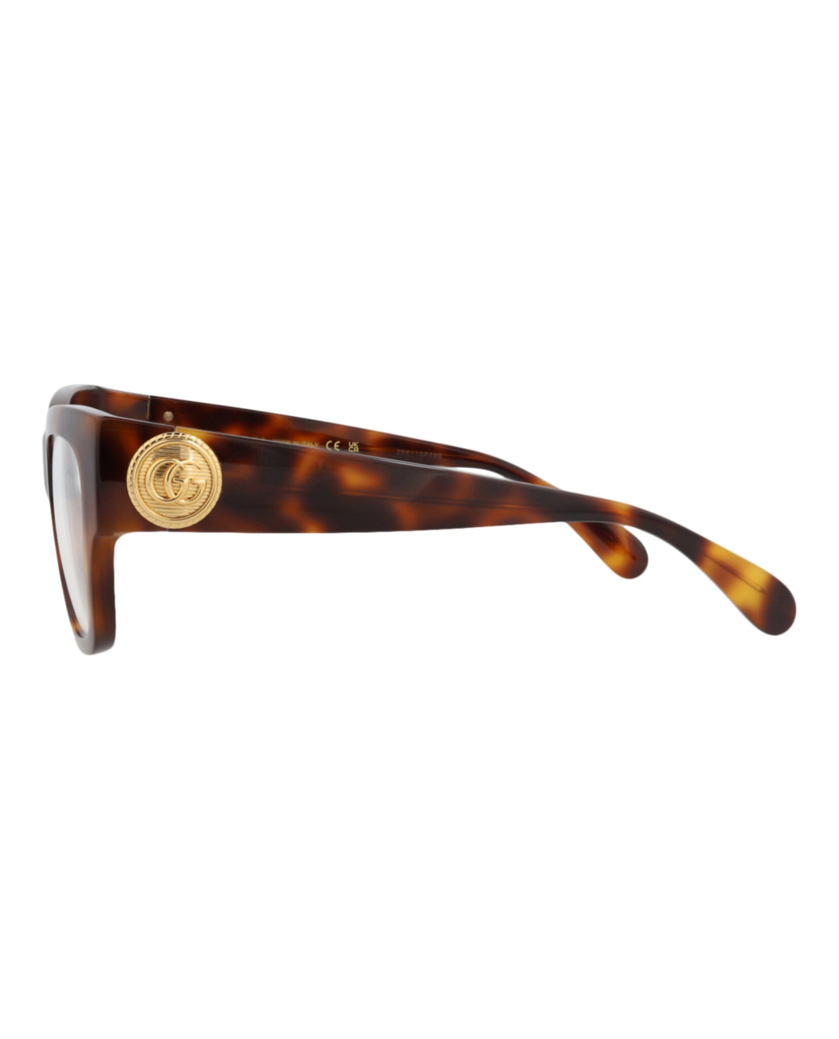 Gucci Womens Square/Rectangle Havana Havana Transparent Fashion Designer Eyewear