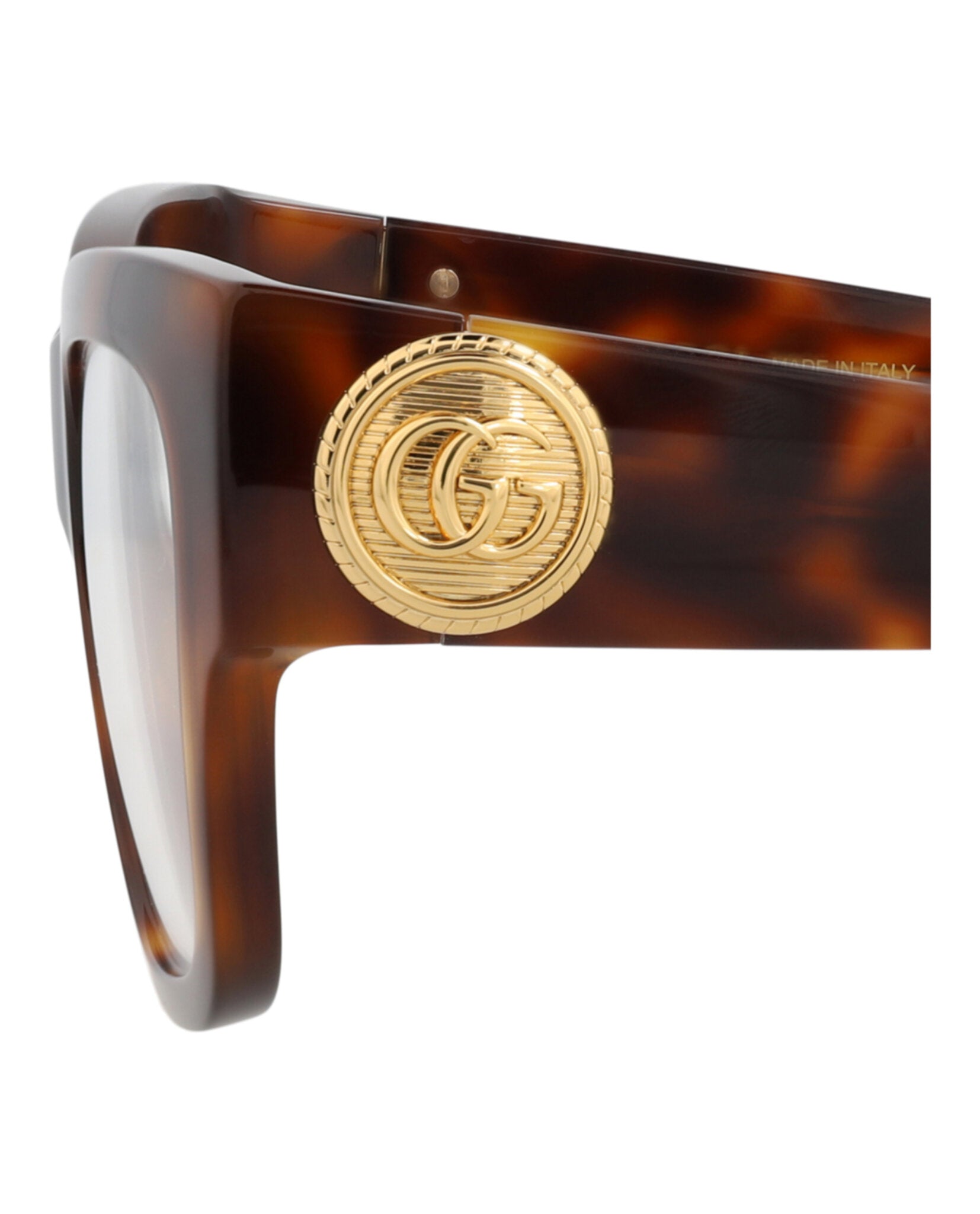 Gucci Womens Square/Rectangle Havana Havana Transparent Fashion Designer Eyewear