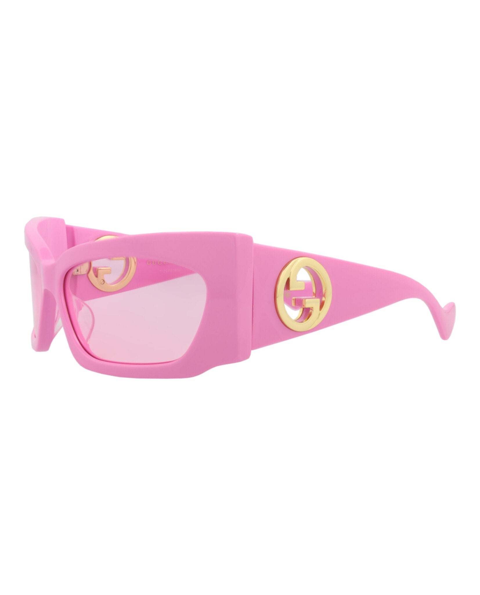 Gucci Gucci Womens Shield/Wrap Pink Pink Pink Fashion Designer Eyewear