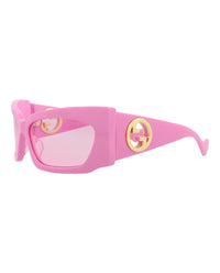 Gucci Gucci Womens Shield/Wrap Pink Pink Pink Fashion Designer Eyewear