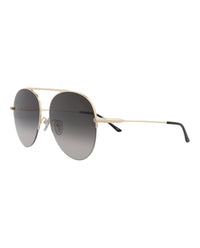 Gucci Womens Aviator Gold Gold Grey Fashion Designer Eyewear