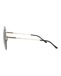 Gucci Womens Aviator Gold Gold Grey Fashion Designer Eyewear