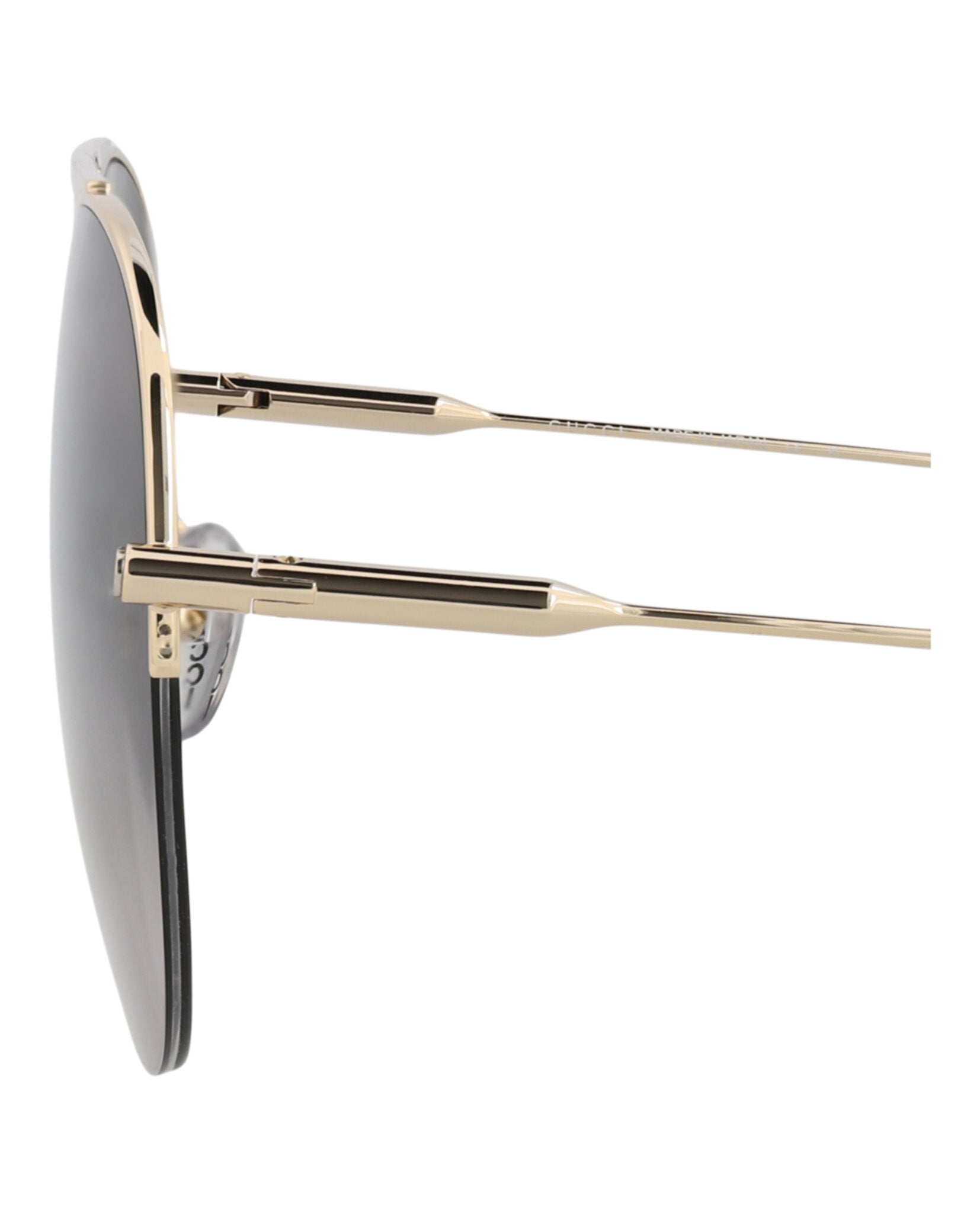 Gucci Womens Aviator Gold Gold Grey Fashion Designer Eyewear