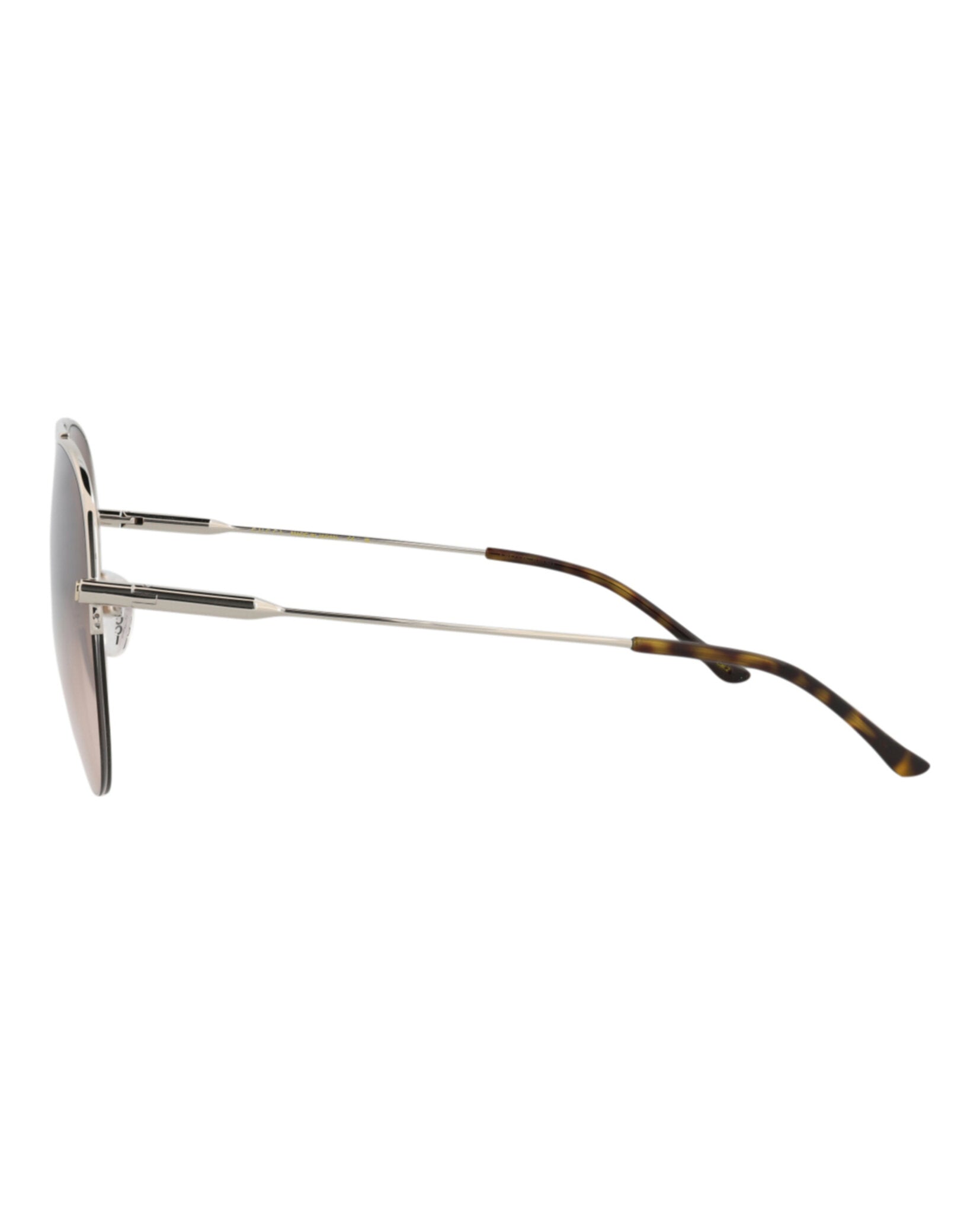 Gucci Womens Aviator Silver Silver Brown Fashion Designer Eyewear