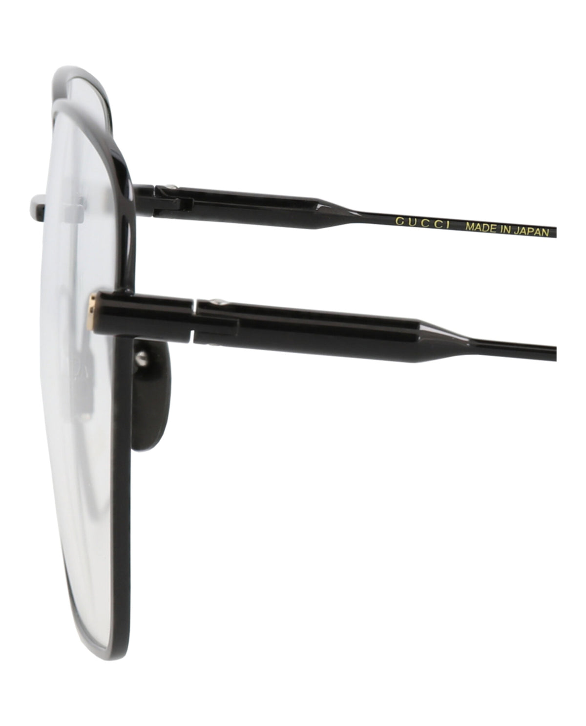 Gucci Womens Square/Rectangle Black Black Transparent Fashion Designer Eyewear