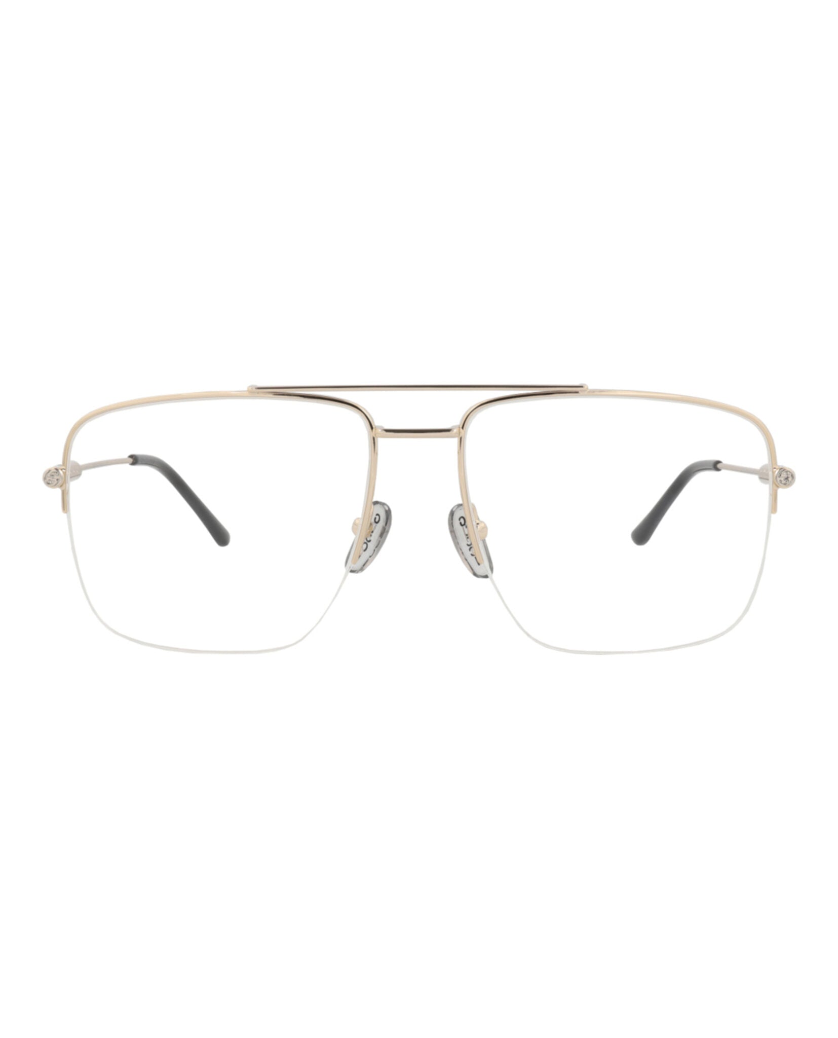 Gucci Gucci Womens Aviator Gold Gold Transparent Fashion Designer Eyewear