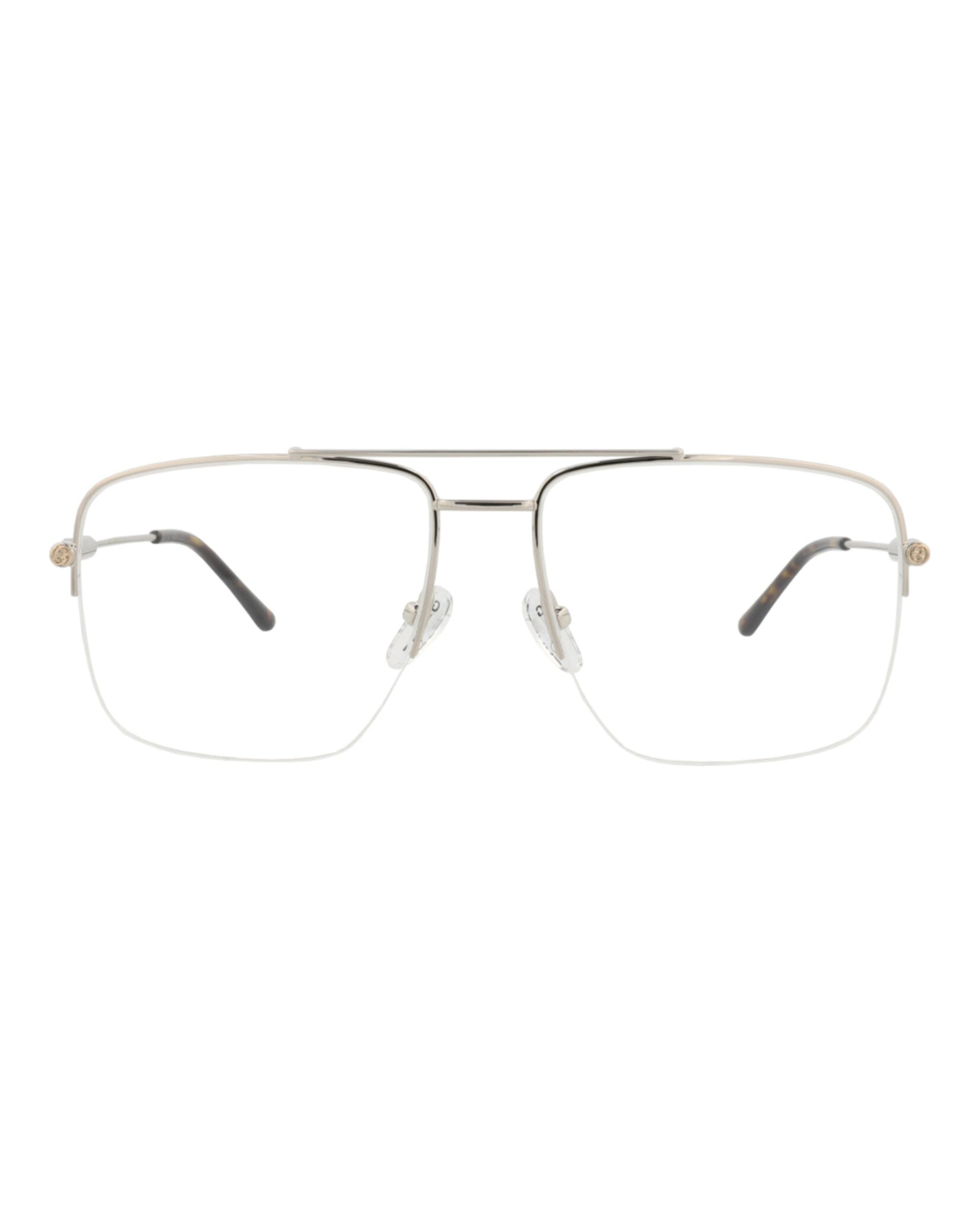 Gucci Gucci Womens Aviator Silver Silver Transparent Fashion Designer Eyewear
