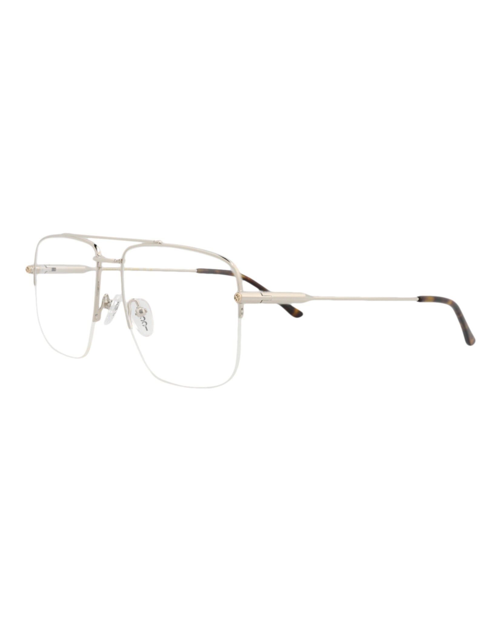 Gucci Gucci Womens Aviator Silver Silver Transparent Fashion Designer Eyewear