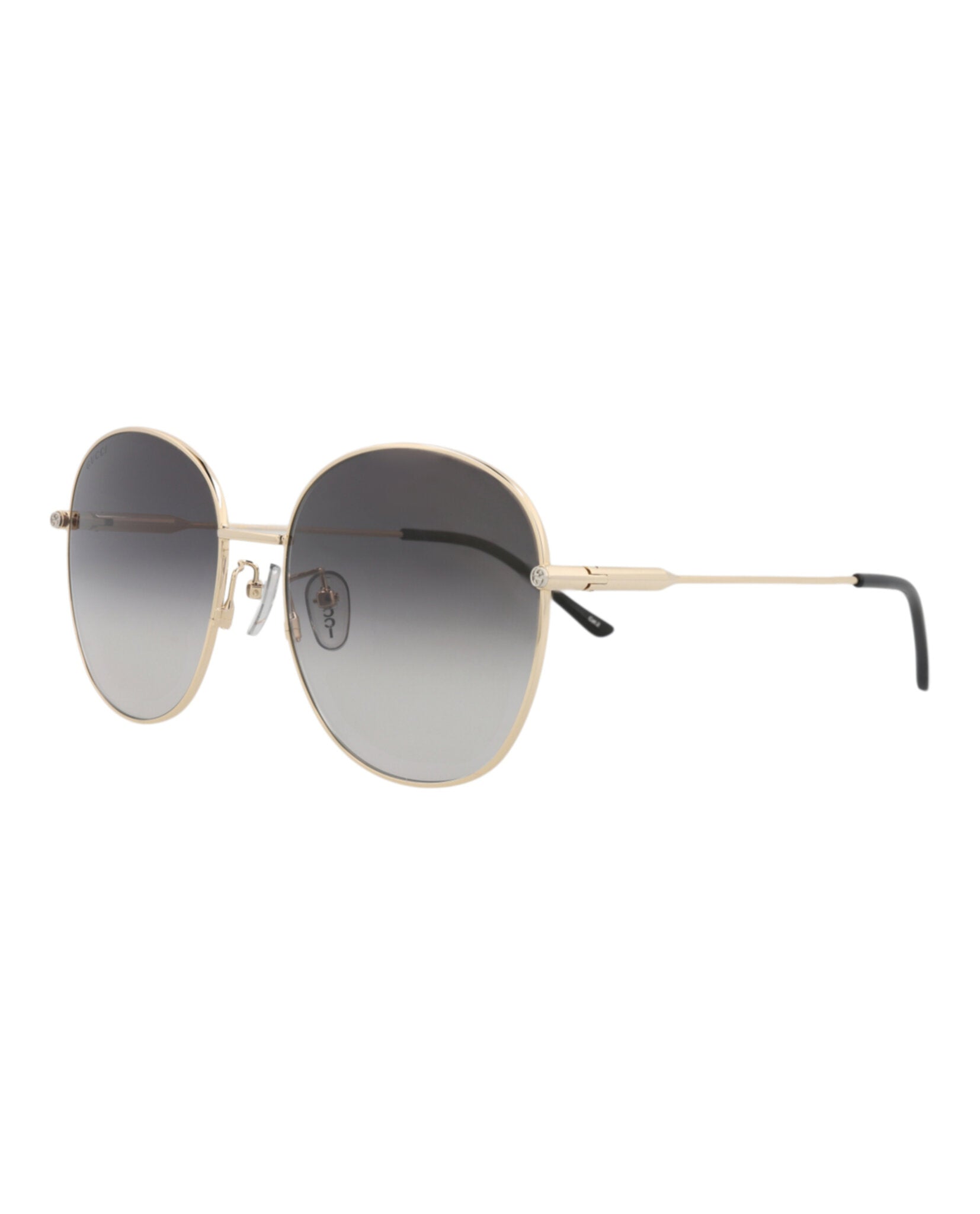 Gucci Gucci Womens Round/Oval Gold Gold Grey Fashion Designer Eyewear