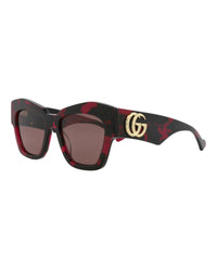 Gucci Womens Cat Eye Havana Havana Brown Fashion Designer Eyewear