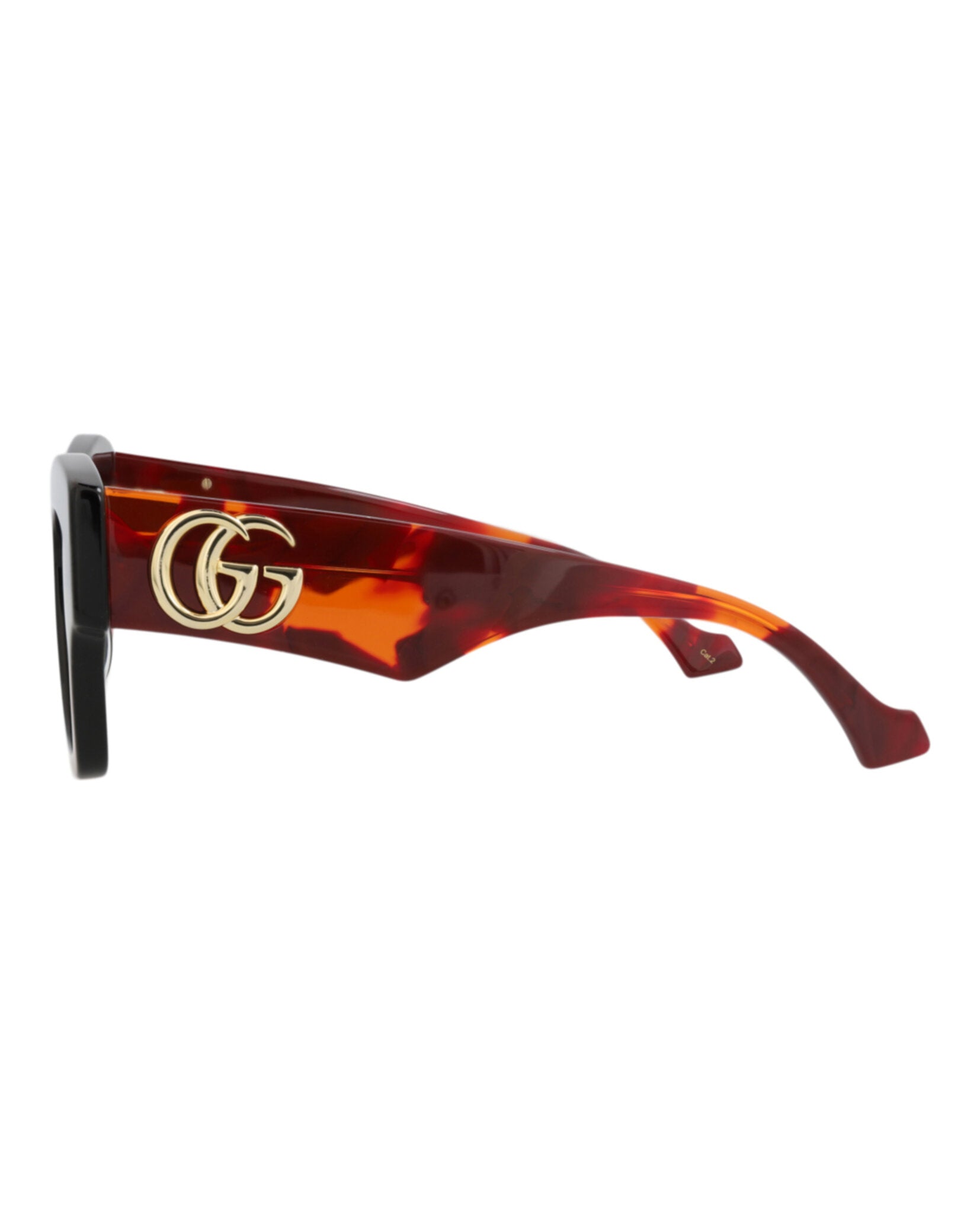 Gucci Womens Cat Eye Black Havana Orange Fashion Designer Eyewear