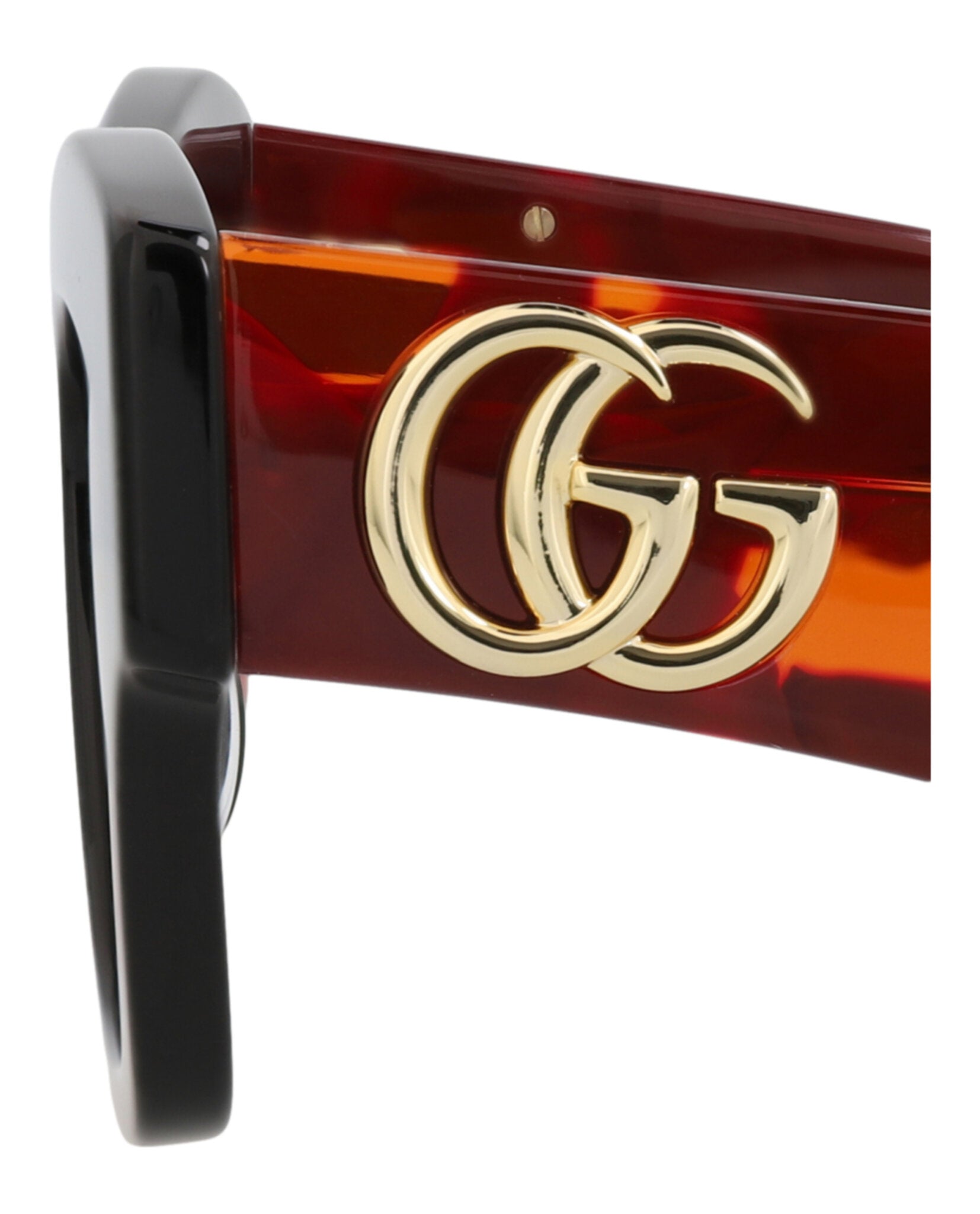 Gucci Womens Cat Eye Black Havana Orange Fashion Designer Eyewear