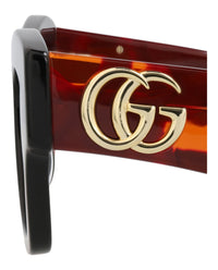 Gucci Womens Cat Eye Black Havana Orange Fashion Designer Eyewear