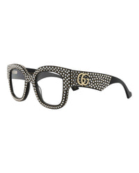 Gucci Gucci Womens Square/Rectangle Black Black Transparent Fashion Designer Eyewear