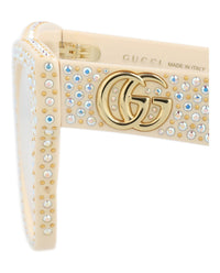 Gucci Womens Cat Eye Ivory Ivory Transparent Fashion Designer Eyewear