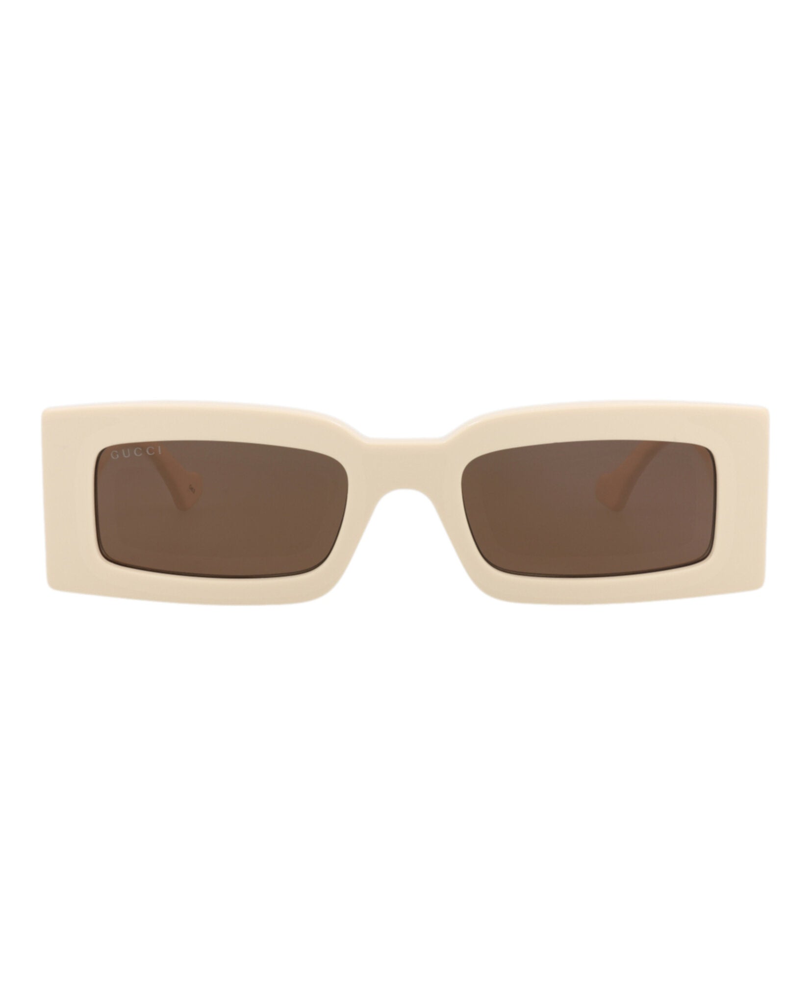 Gucci Womens Square/Rectangle Ivory Ivory Brown Fashion Designer Eyewear
