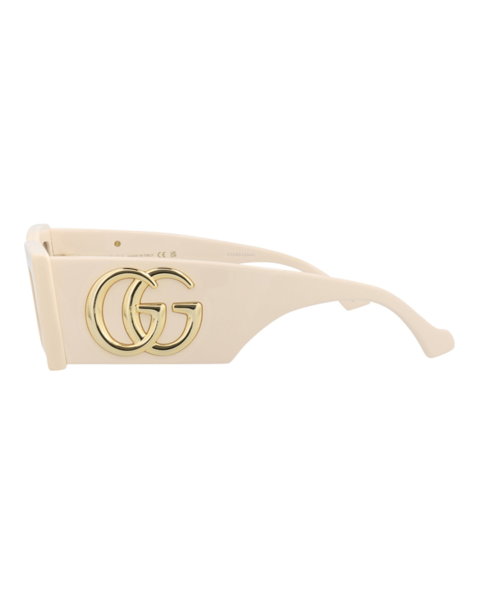 Gucci Womens Square/Rectangle Ivory Ivory Brown Fashion Designer Eyewear