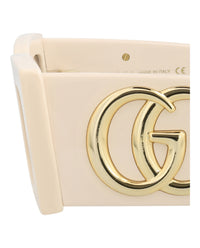 Gucci Womens Square/Rectangle Ivory Ivory Brown Fashion Designer Eyewear