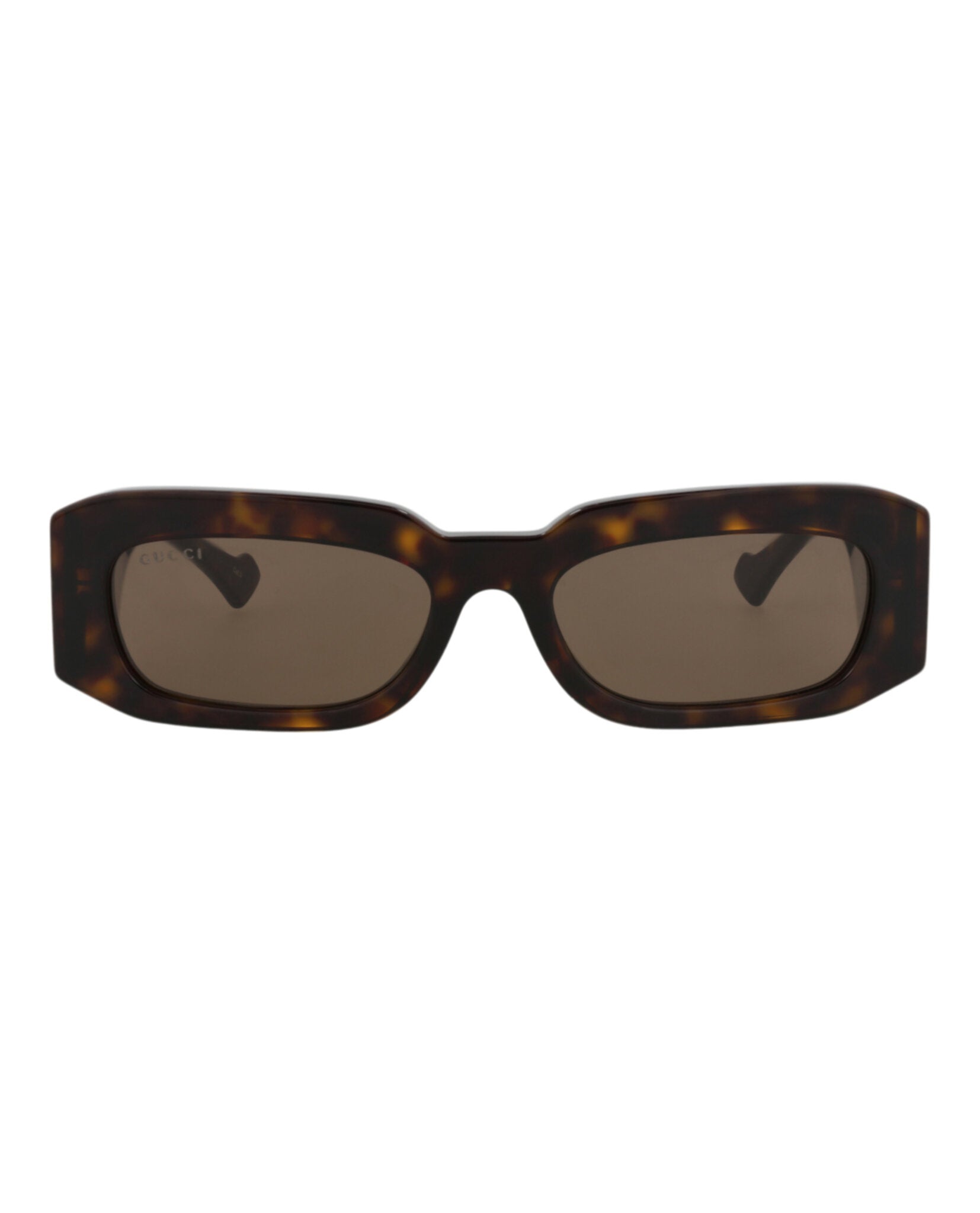 Gucci Mens Square/Rectangle Havana Havana Brown Fashion Designer Eyewear