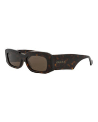 Gucci Mens Square/Rectangle Havana Havana Brown Fashion Designer Eyewear