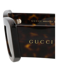 Gucci Mens Square/Rectangle Havana Havana Brown Fashion Designer Eyewear