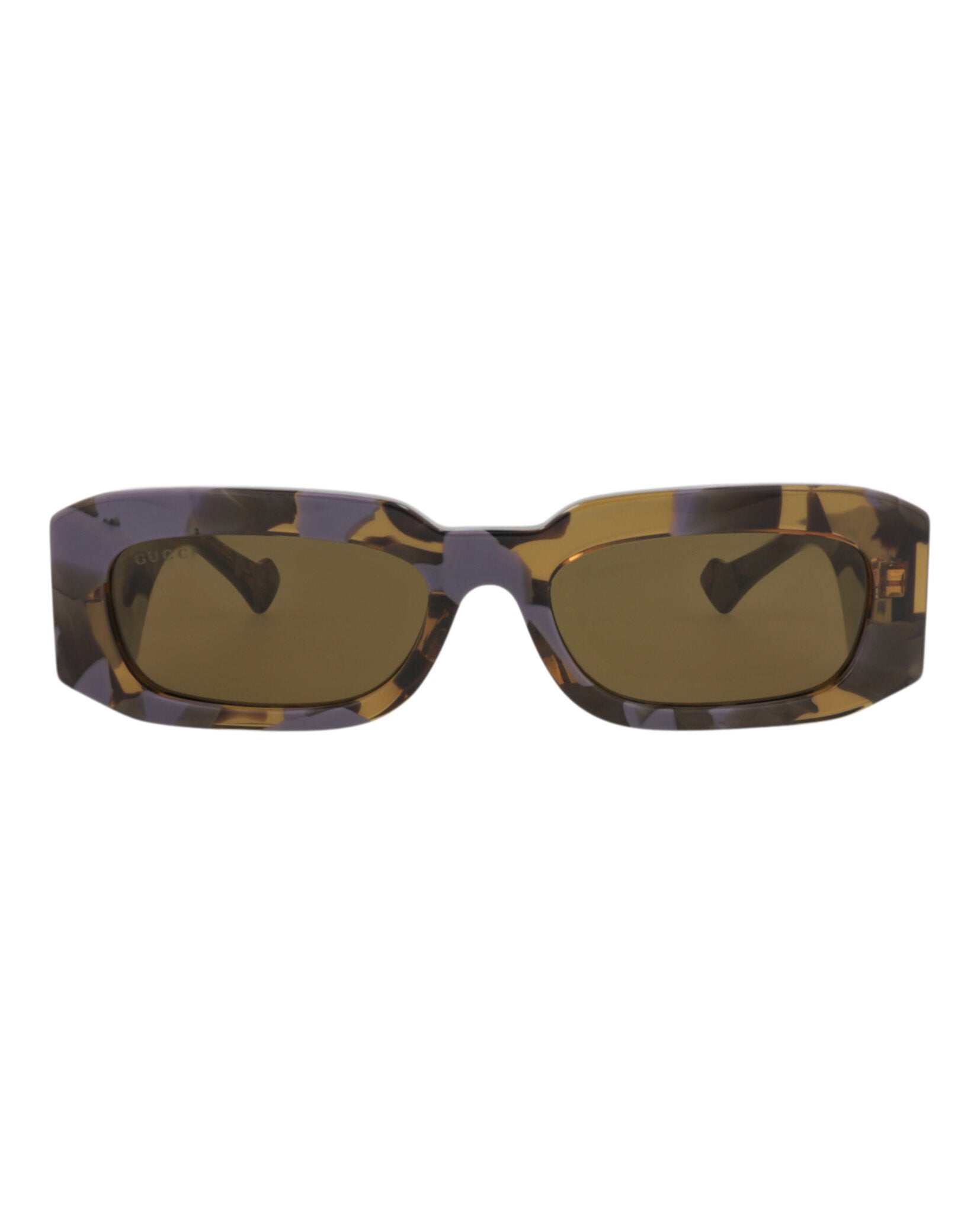 Gucci Mens Square/Rectangle Havana Havana Brown Fashion Designer Eyewear