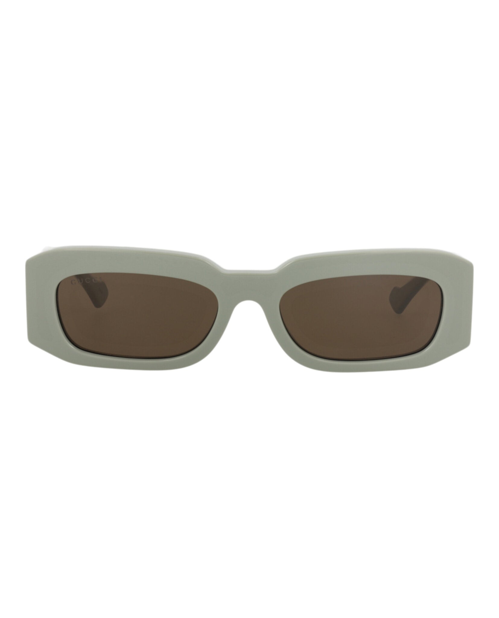 Gucci Gucci Mens Square/Rectangle Green Green Brown Fashion Designer Eyewear