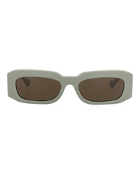 Gucci Gucci Mens Square/Rectangle Green Green Brown Fashion Designer Eyewear