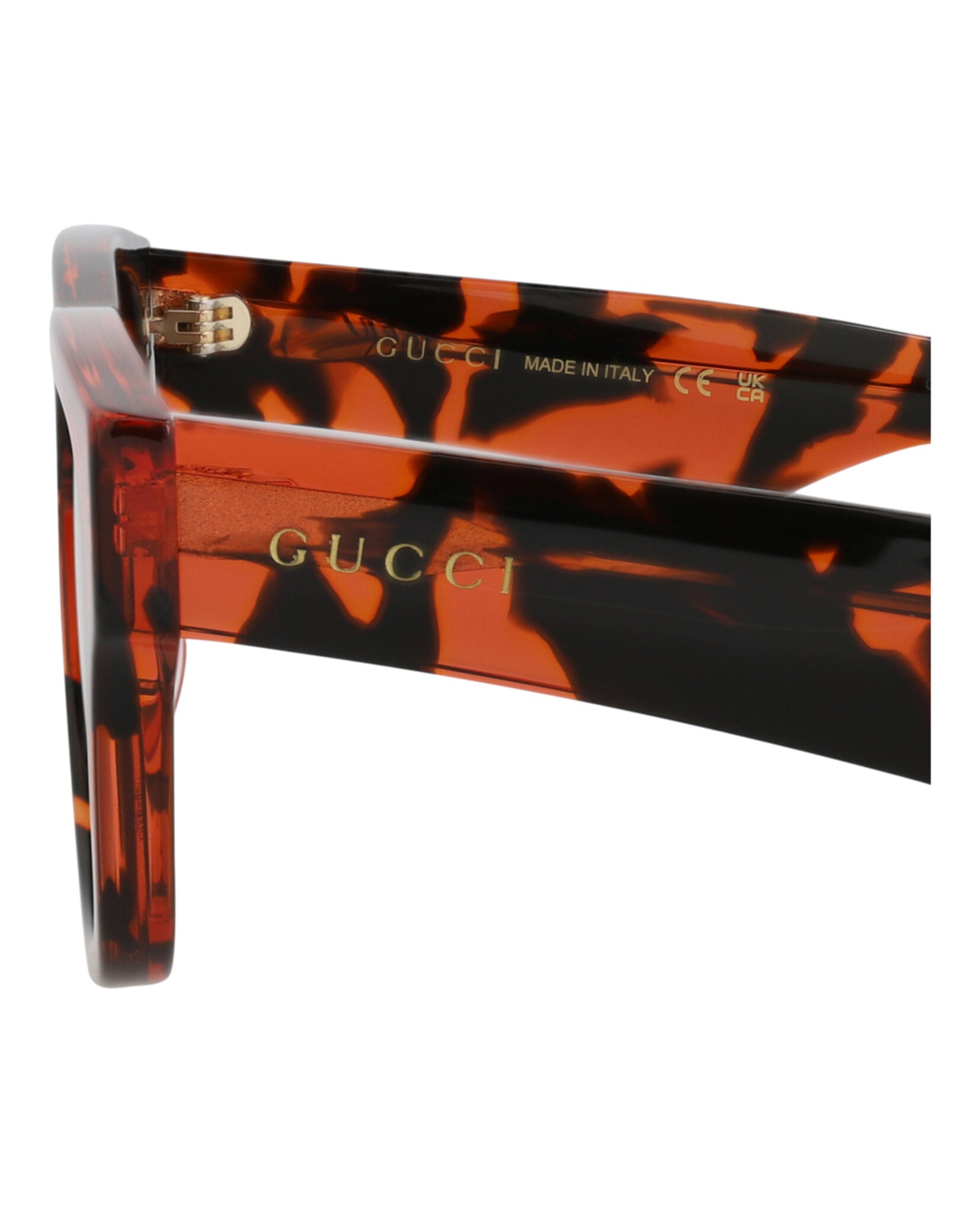 Gucci Gucci Mens Square/Rectangle Havana Havana Brown Fashion Designer Eyewear
