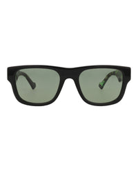 Gucci Mens Square/Rectangle Black Havana Green Fashion Designer Eyewear